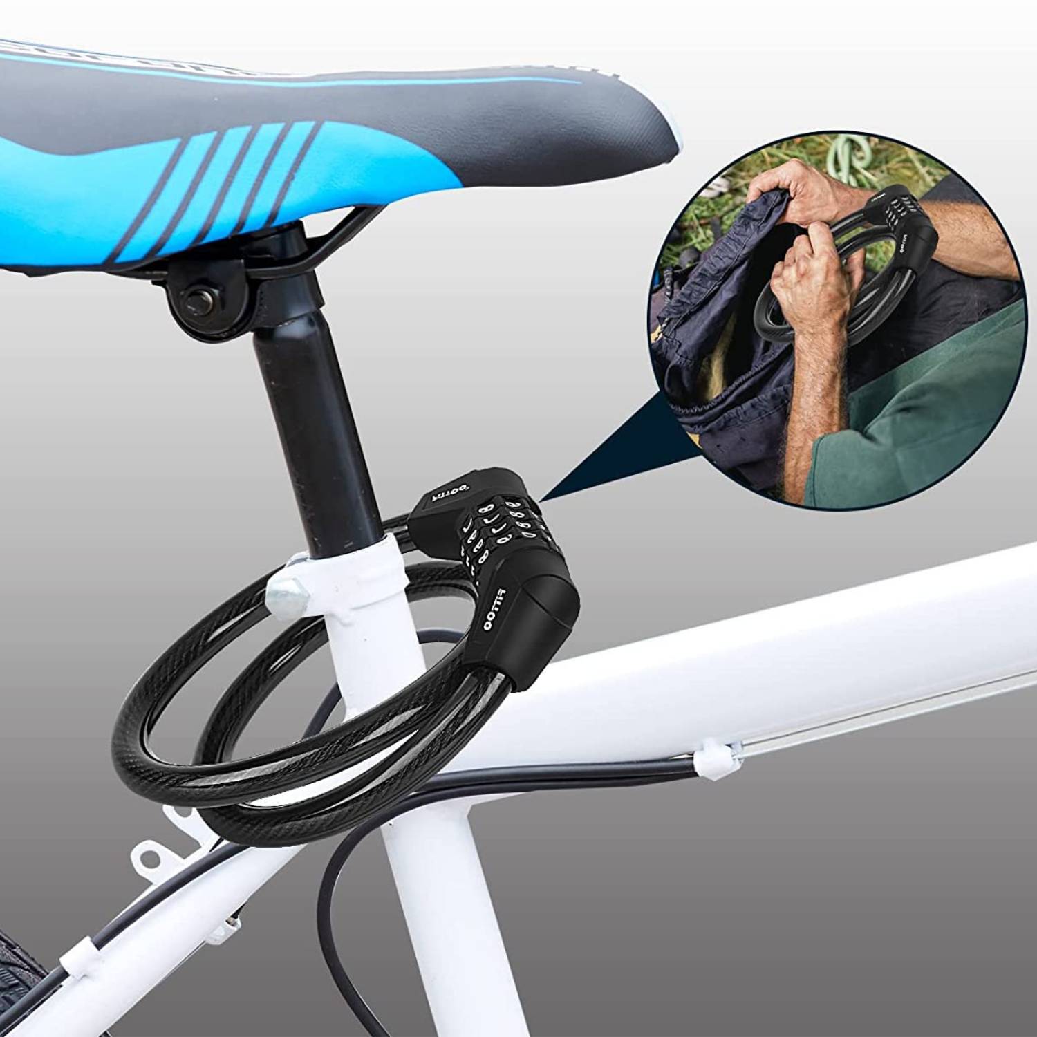 A combination bike cable lock